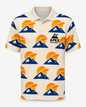 Disc Golf Polo - Mountain Disc/Sunset Design - Cream