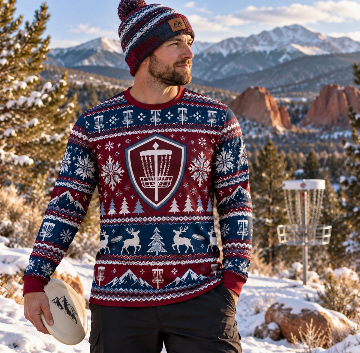 *Pre-Order* Disc Golf Jersey Shirt Ugly Sweatshirt Design Long Sleeve Shield