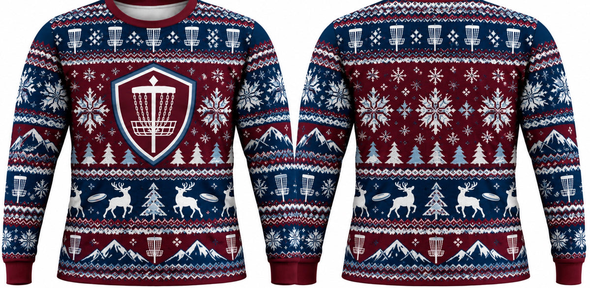 *Pre-Order* Disc Golf Jersey Shirt Ugly Sweatshirt Design Long Sleeve Shield