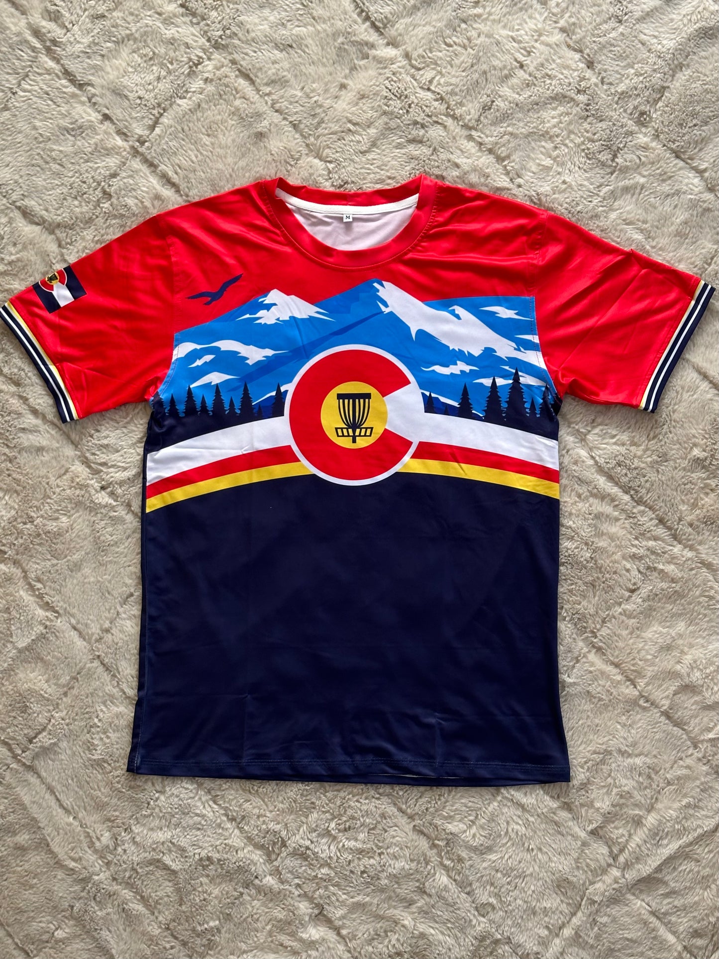 Disc Golf Jersey Shirt Colorado Exclusive Design Shield