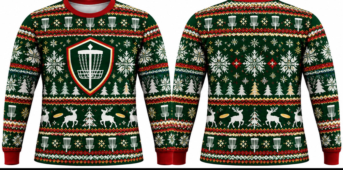 *Pre-Order* Disc Golf Jersey Shirt Ugly Sweatshirt Design Long Sleeve Shield