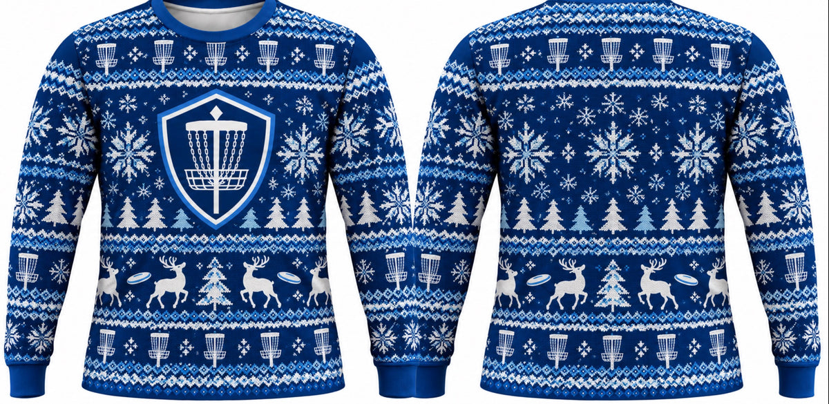 *Pre-Order* Disc Golf Jersey Shirt Ugly Sweatshirt Design Long Sleeve Shield