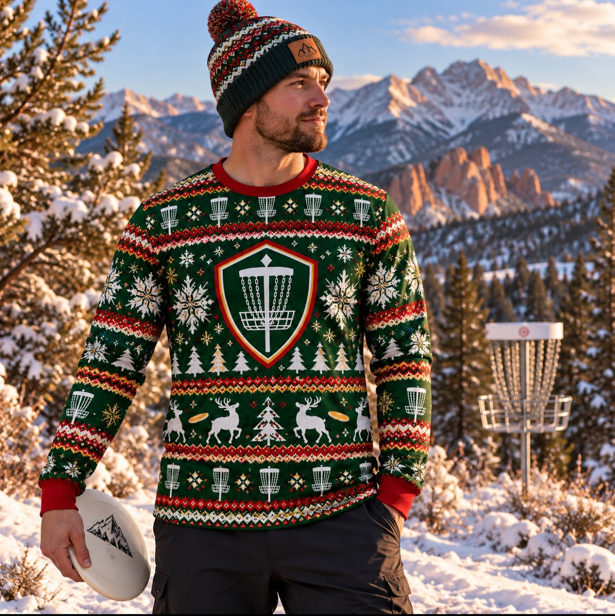 *Pre-Order* Disc Golf Jersey Shirt Ugly Sweatshirt Design Long Sleeve Shield
