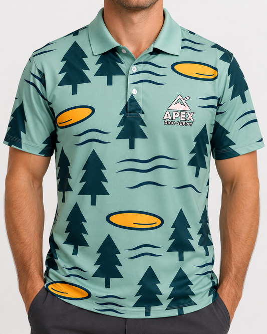 Disc Golf Jersey Polo Woody Fairway Design Apex Disc Supply